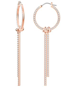 Swarovski + Lifelong Hoop Pierced Earrings