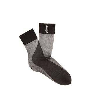 Saint Laurent + Crystal-Embellished Sheer Socks