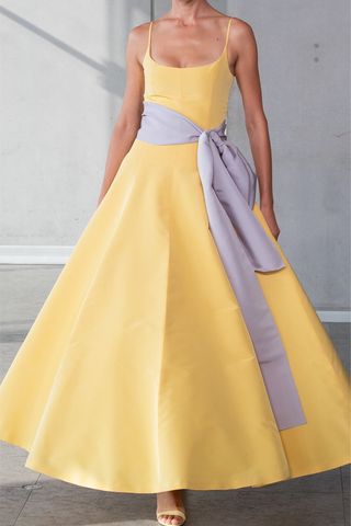 Carolina Herrera + Sash-Detailed Silk Ball Gown