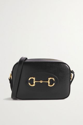 Gucci + 1955 Horsebit-Embellished Textured-Leather Bag