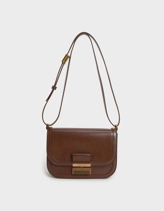 Charles & Keith + Dark Brown Charlot Bag