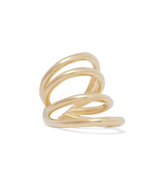 Jennifer Fisher + Overlap Circle Gold-Plated Pinky Ring