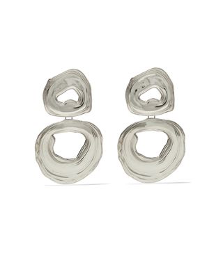 Leigh Miller + Double Whirlpool White Bronze Earrings