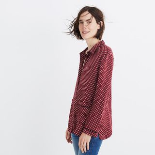 Madewell + Silk Oversized Pajama Shirt