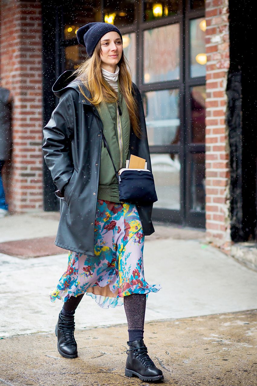 If You Have to Wear a Skirt This Winter, Wear It This Way | Who What Wear