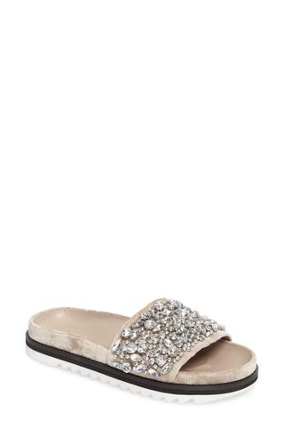 Joie + Jacory Crystal Embellished Slide Sandal