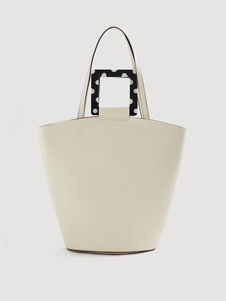 Mango + Polka-Dot Handle Shopper Bag