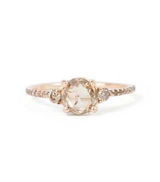 Blanca Monrós Gómez + Champagne Diamond Solitaire Ring