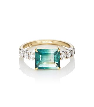 Irene Neuwirth + Bi-Color Tourmaline 
White Diamond Ring