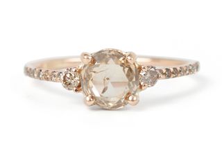 Blanca Monrós Gómez + Champagne Diamond Solitaire Ring