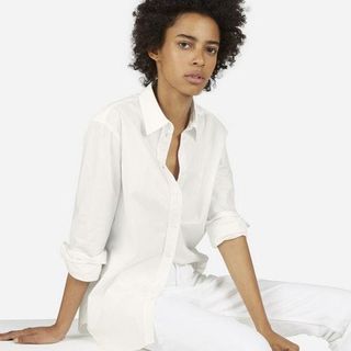 Everlane + Relaxed Poplin Shirt in Off White