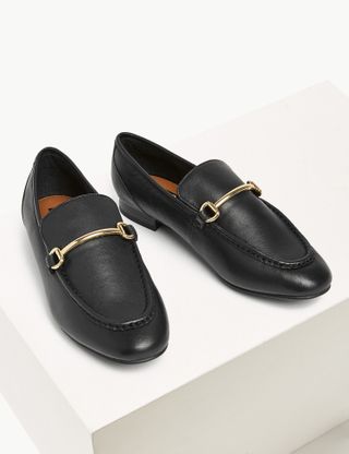 Marks and Spencer + Leather Bar Loafers