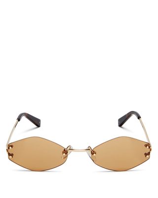 Kendall + Kylie + Rimless Oval Sunglasses