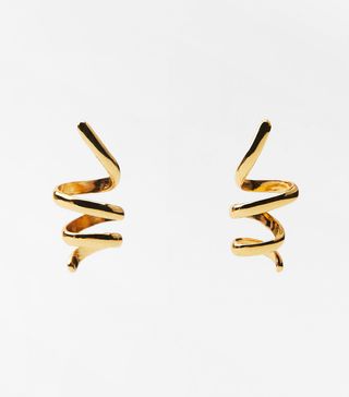 Zara + Crinkled Hoop Earrings