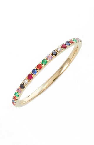 EF Collection + Rainbow Precious Gem Stack Ring