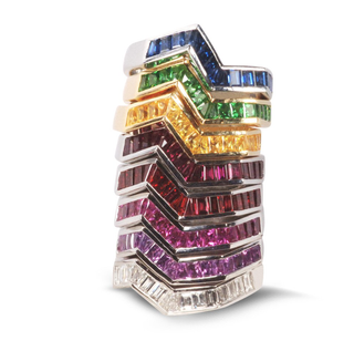 Kavant & Sharart + Origami Ziggy Colored Stack Rings