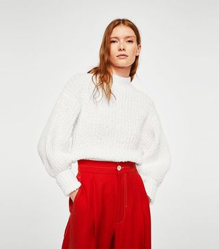 Mango + Puffed Sleeves Sweater