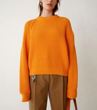 Acne + Penina Chunky Bright Orange Sweater