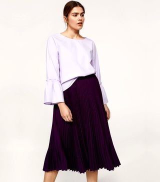 Violeta by Mango + Pleated midi skirt