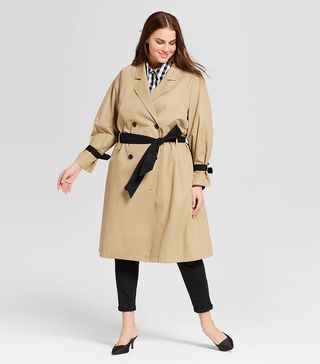 Who What Wear + Modern Trench Coat in Tan