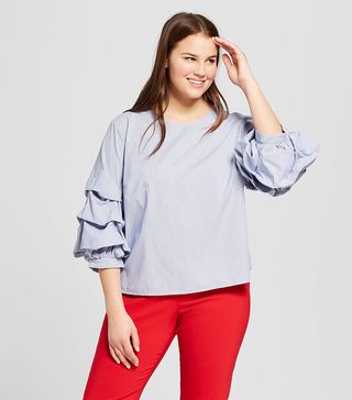 Who What Wear + 3/4 Pick-Up Sleeve Top