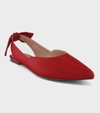 Who What Wear + Misha Grograin Bow Ballet Flats