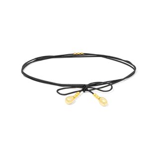 Elizabeth & James + Dotti Leather and Gold-Plated Choker