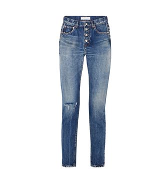 Balenciaga + Distressed mid-rise straight-leg jeans