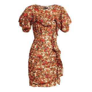 Isabel Marant + Face Floral-Print Ruffle-Trimmed Dress