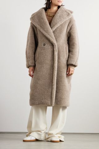 Max Mara + Nuevo Teddy Oversized Alpaca, Cashmere and Silk-Blend Coat