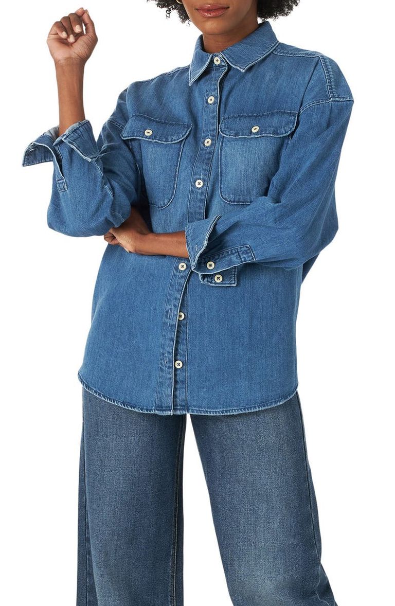 10 Denim Shirt Outfits That Are Casual and Cool | Who What Wear