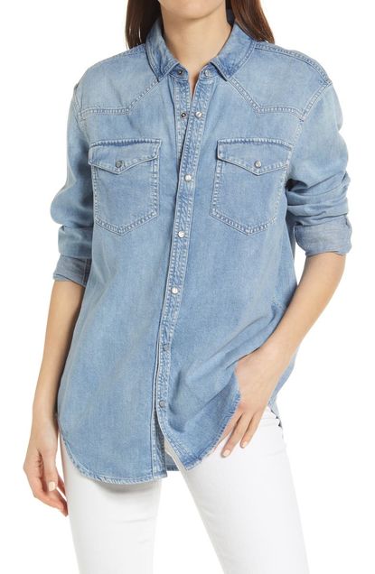 10 Denim Shirt Outfits That Are Casual and Cool | Who What Wear