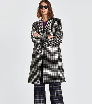 Zara + Gingham Coat