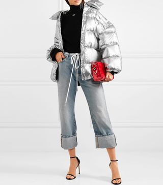 Off-White + Oversized Cotton And Pu-Blend Down Jacket