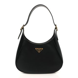 Prada + Calfskin Shoulder Bag Black