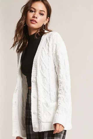 Forever 21 + Chenille Cable-Knit Cardigan