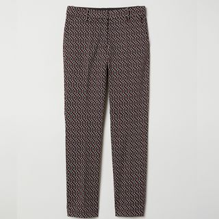 H&M + Patterned Cigarette Trousers