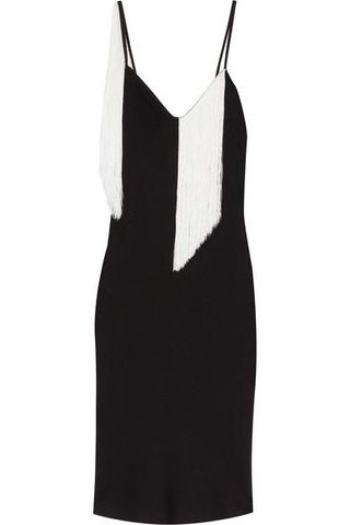 Ellery + Fandango Fringed Satin-Crepe Midi Dress