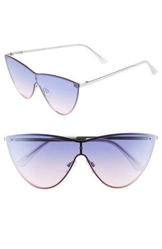 Leith + 65MM Futuristic Metal Cat-Eye Sunglasses