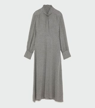 Zara + Checked Midi Dress
