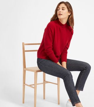 Everlane + Cashmere Crop Mockneck Sweater