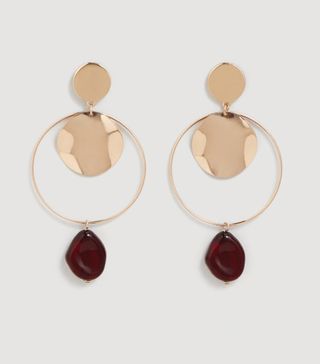 Mango + Stone Pendant Earrings