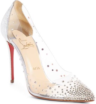 Christian Louboutin + Degrastrass Clear Embellished Pump