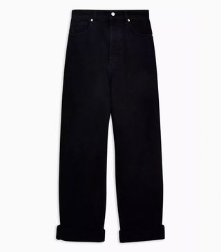 Topshop + One Oversized Mom Tapered Jeans