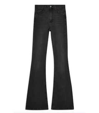 Topshop + Washed Black Jamie Flare Skinny Jeans