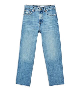 Topshop + Mid Blue Editor Jeans