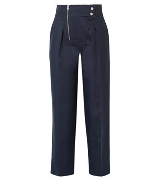 Calvin Klein 205W39NYC + Cotton and Silk-Blend Tapered Pants