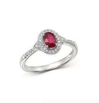 Bloomingdale's + Ruby & Diamond Milgrain Delicate Ring