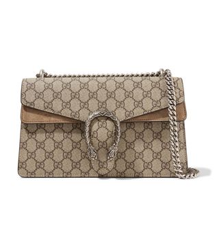 Gucci + Dionysus Small Coated-canvas And Suede Shoulder Bag