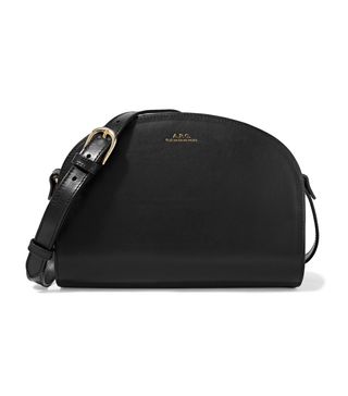 A.P.C. + Demi Lune Leather Shoulder Bag